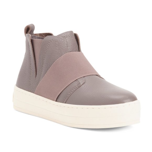 J Brand Retro Platform Leather Ankle Gray Boot. Size 8.5. Classy Rare - Picture 1 of 8